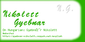 nikolett gyebnar business card